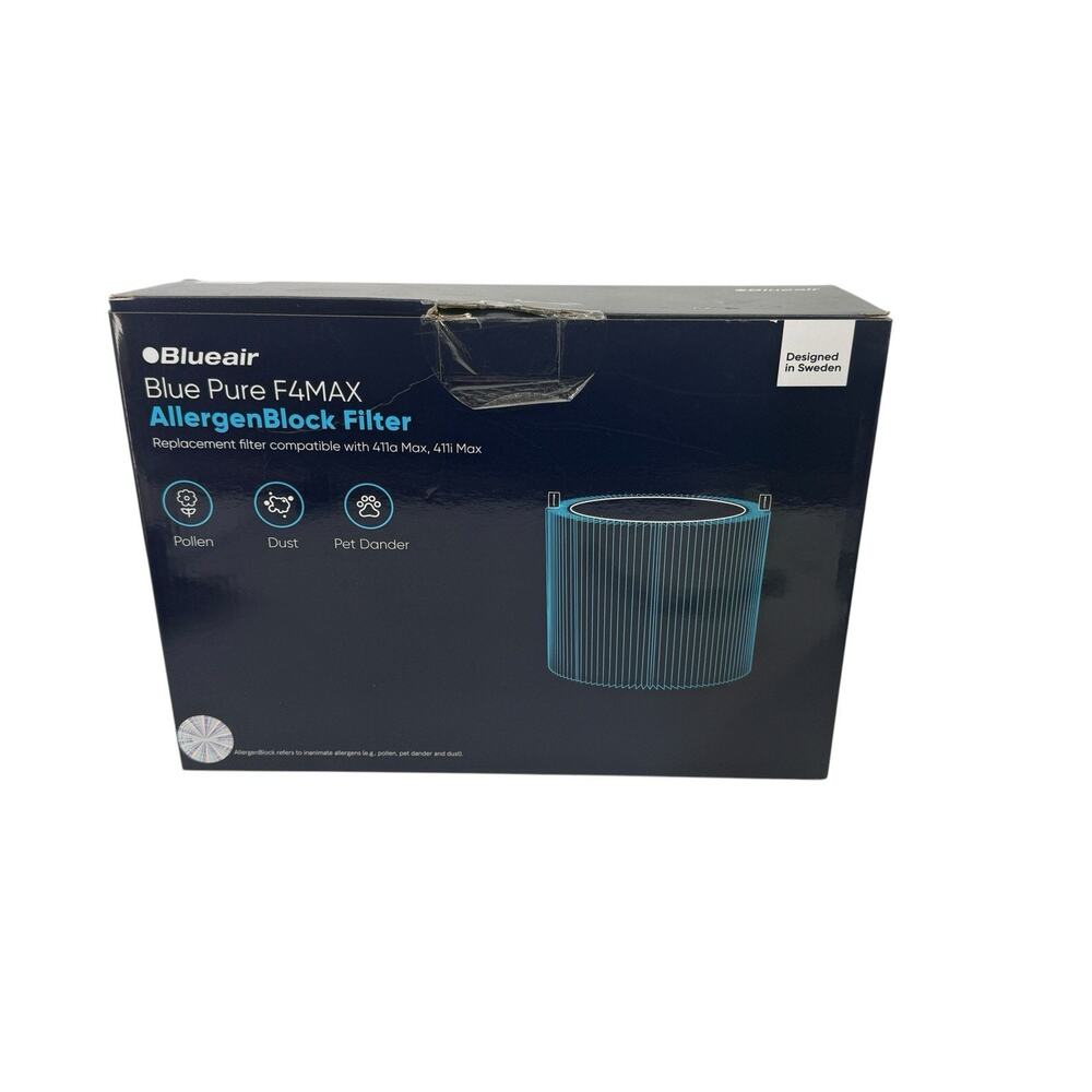 Blueair Blue Pure F4MAX Allergen Block Air Purifier 111230 Filter for 411a 411i